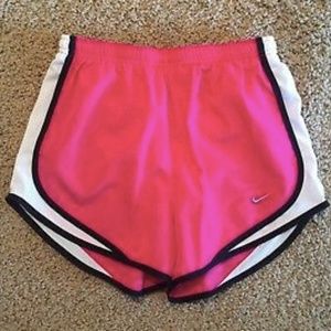 Pink nike running shorts
